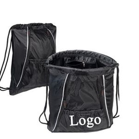 Custom Factory Directly Multi-Pocket Drawstring Backpack, 14 " L x 0.2" W