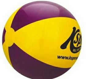 Custom 16" Inflatable Purple & Yellow Beach Ball
