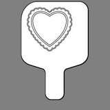 Custom Hand Held Fan W/ Valentine's Heart (Outline)