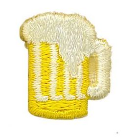 Custom Food Embroidered Applique - Beer MUG