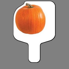Custom Hand Held Fan W/ Full Color Pumpkin, 7 1/2" W x 11" H