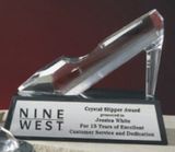 Custom Crystal Slipper Appreciation Award