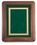Blank Walnut Plaque w/ Green Velour Background & Gold Edged Plate, Price/piece