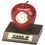 Custom Genuine Marble Apple Award w/ Clock and Base (Screen printed), Price/piece
