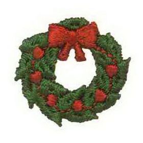 Custom Holiday Embroidered Applique - Wreath