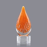 Custom Aventura Hand Blown Art Glass Award