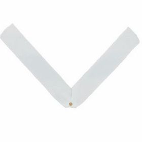 Blank Rn Series Domestic Neck Ribbon W/Eyelet (White), 30" L X 7/8" W