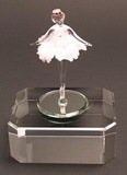 Custom 116-10022  - Crystal Ballerina Award on Clear Optic Crystal Rectangle Base