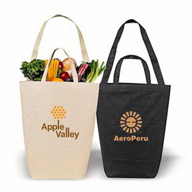 Custom Tote Bags, Dual Handle Cotton Shopping Bag, Reusable Grocery bag, Grocery Shopping Bag, 16" L x 18" W x 7" H
