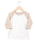 Custom The Laughing Giraffe&#174 Baby White/Oatmeal 3/4 Sleeve Baseball T-Shirt w/Folded Hem, Price/piece