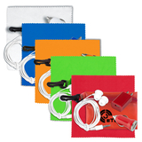 Custom Mobile Tech Auto & Home Accessory Kit In Translucent Carabiner Zipper Pouch, 4 7/8