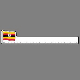 12" Ruler W/ Flag of Uganda