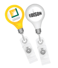 Custom Retract-A-Badge Light Bulb Badge Holder