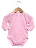 Custom The Laughing Giraffe® Cotton Candy Long Sleeve Snap-Back Baby Bodysuit
