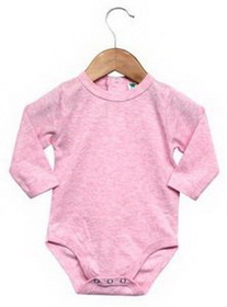 Custom The Laughing Giraffe&#174 Cotton Candy Long Sleeve Snap-Back Baby Bodysuit