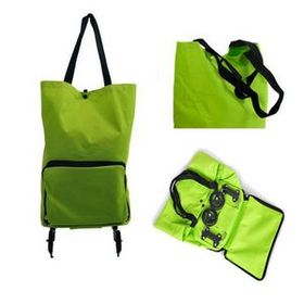 Custom Folding Shopping Bag With Wheels, 21 5/8" L x 11" W x 7 1/16" H