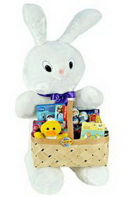 Blank Baxter The Bunny Rabbit With Toy Filled Easter Basket