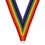 Blank Rainbow Stripe Grosgrain Imported V Neck Ribbon - Medal Holder (30"x7/8"), Price/piece