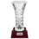 Custom 14.50" Royal II Glass Vase with Rosewood Finish Base, Price/piece