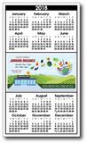 Custom Utility Year At A Glance Calendar W/ Center Ad Space (3 1/2
