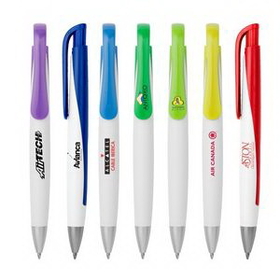 Custom Colorful Series Plastic Ballpoint Pen, 5.43" L x 0.5" W