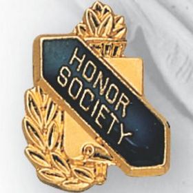 Blank Enameled & Epoxy Domed Scholastic Award Pin (Honor Society), 5/8" W