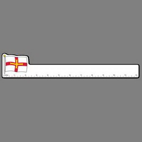 12" Ruler W/ Full Color Flag of Guernsey