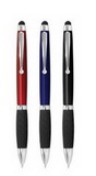 Custom Stylus and Twist Pen Combination w/ Chrome Trim & Black Grip