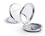 Custom Silver Round Folding Compact Mirror, 2 9/16" D, Price/piece