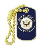 Blank U.S. Navy Dog Tag Pin, 1 1/8