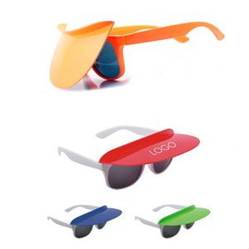 Custom Flip Visor Sunglasses, 5 3/4" W x 3 3/8" H x 1 3/4" D
