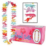 Custom Multi Color Floral Leis w/ 16 Count Case Box, 40