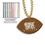 Custom 33" 1-color Imprinted Football Medallion Beads, Price/piece