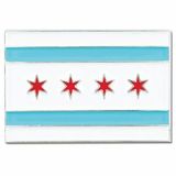 Blank Rectangle Chicago Flag Pin, 1