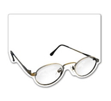 Custom Round Eye Glasses Magnet (7.1-9 Sq. In. & 30mm Thick)