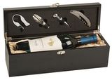 Custom Matt Black Wine Box & Tool Gift Set, 14 1/4