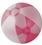 Blank Inflatable Opaque White & Translucent Pink Beach Ball (16")