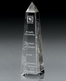 Custom Ice Obelisk Crystal Award (2 1/2