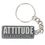 Custom Attitude Is Everything Sculptured Genuine Pewter Keychain, Price/piece
