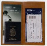 Custom Vinyl Ticket & Passport Holder w/ 2 Clear Inside Pockets