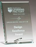 Custom Clear Glass Award w/ Easel Post (5