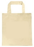 Blank Canvas Tote with short handles, 15