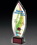 Custom Transparent Flame Award, 5" W X 13" H X 2 1/4" D, Price/piece