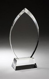 Custom Timeless Clear Optic Crystal Oval Award - 10 1/2