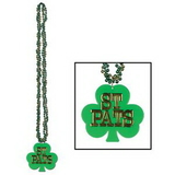 Custom Braided Beads w/ Shamrock Medallion, 36