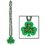Custom Braided Beads w/ Shamrock Medallion, 36" L, Price/piece
