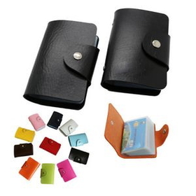 Custom PU Leather Cards Holders, 4" L x 3" W x 1/2" H