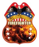 Custom Plastic Firefighter Badge, 2 9/16