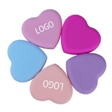 Custom Beauty Soft Heart-shaped Silicone Scrubber Cosmetic Brush Cleaning Tools, 3.4