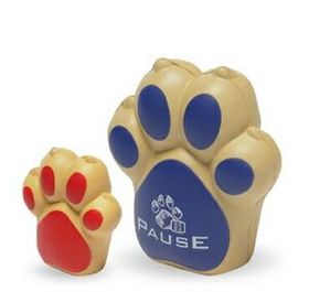 Custom Dog Paw Stress Reliever Toy, Pad Printed, 1 5/8" W X 2 3/4" D X 3" H